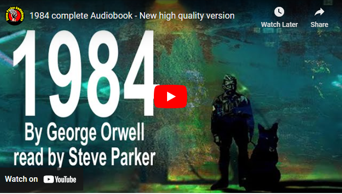 This is Featured Thumbnail image of 1984 complete Audiobook – New high quality version – YouTube