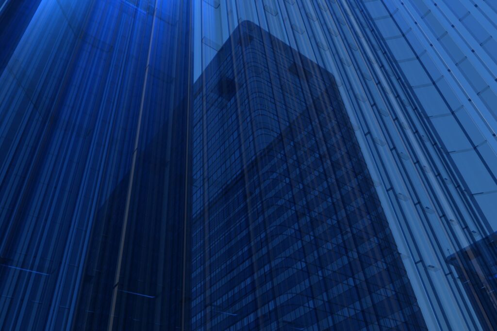 Blue glass building