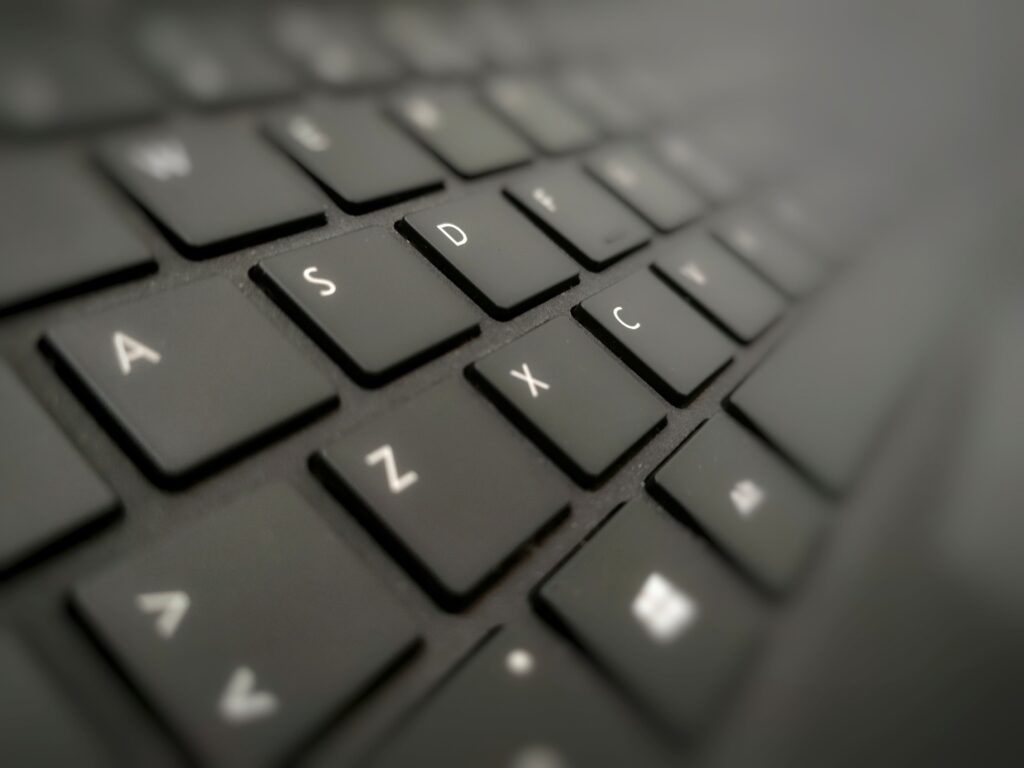 closeup of keyboard