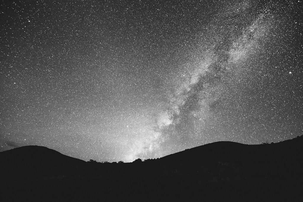 Milky way in night sky