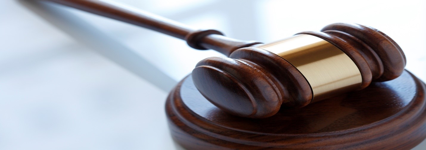 Gavel resting on block