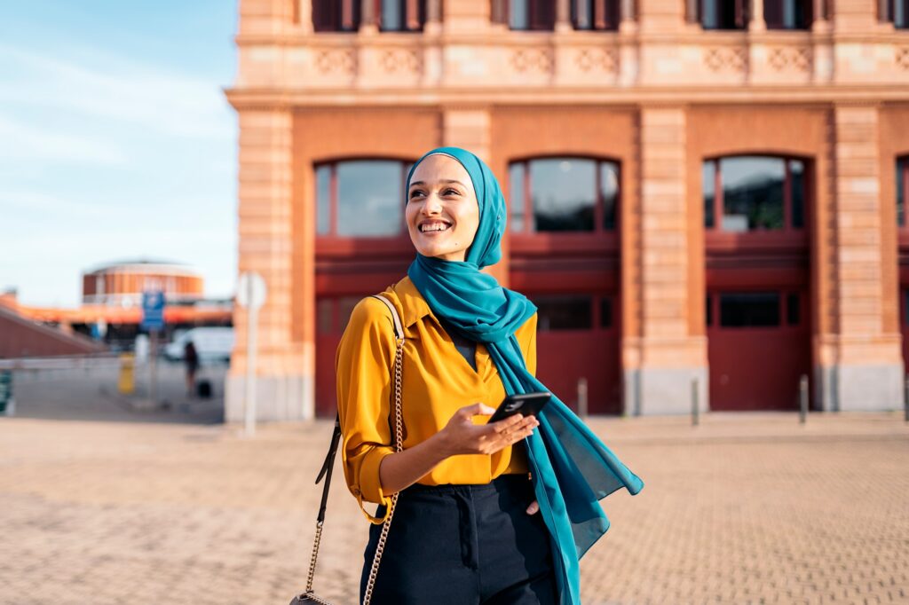 Person holding smartphone