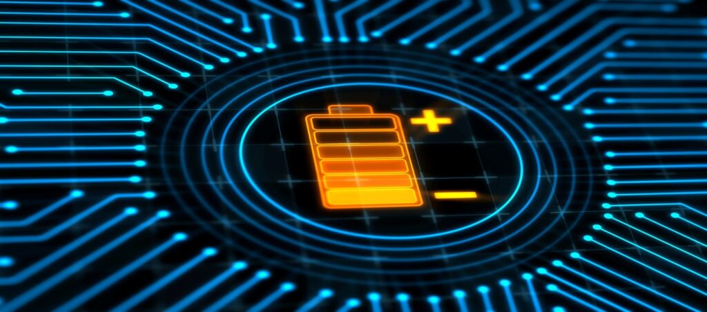 Illuminated battery icon
